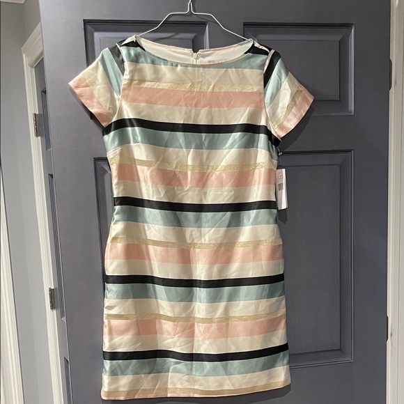 Julia Jordan Striped Multicolor Dress size 12 with pockets - Picture 1 of 8